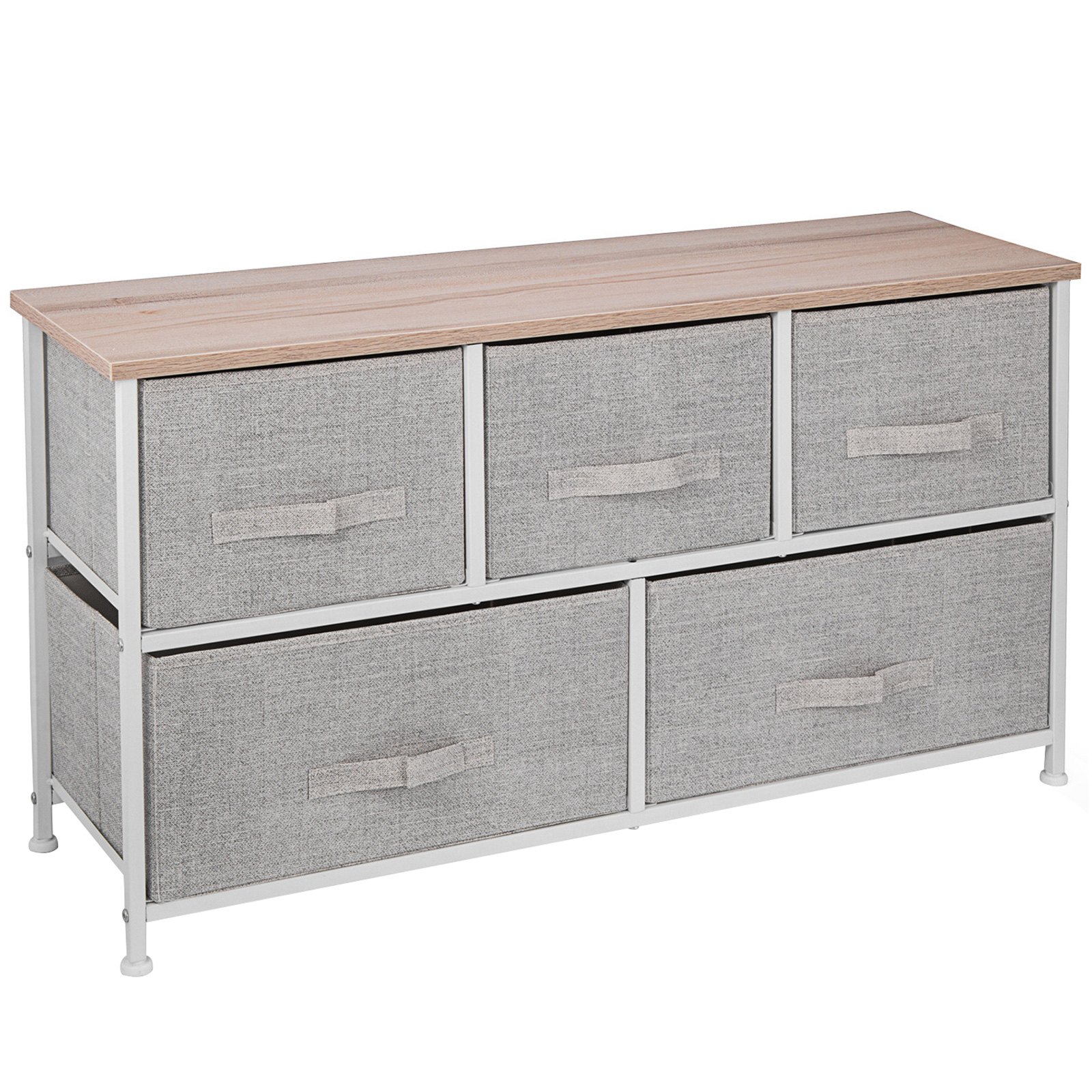 5-drawer Storage Fabric Organizer Minimalist Solid Mdf Simplicity Style Cabinet