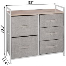 5-drawer Storage Fabric Organizer Cabinet Entryway Non-woven Storage Chest Shelf