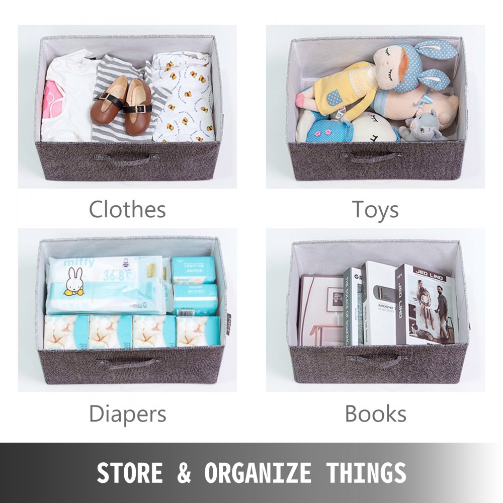 VEVOR Dresser Storage Tower with 5 Fabric Drawer Steel Frame Storage Cabinet Bin Storage Organizer Unit Fabric Cube Dresser Chest Cabinet Coffee Wide (Coffee/Wide)