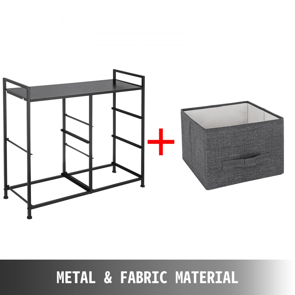 VEVOR 5 Drawer Dresser Organizer Drawers Storage Unit Fabric Storage Chest for Bedroom, Hallway, Entryway, Closets, Nurseries Furniture Storage Tower Sturdy Steel Frame(Dark Grey/Tall)