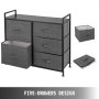 Fabric Bedside Table Sofa Side Cabinets Storage Unit Metal Frame Chest Of Drawer