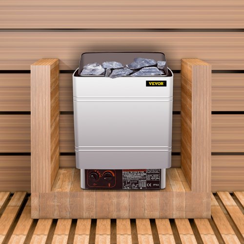 VEVOR Sauna Heater 6KW Dry Steam Bath Sauna Heater Stove 220V-240V with Internal Controller Electric Sauna Stove for Max.317.8 Cubic Feet Home Hotel Sauna Room Spa Shower Bath Sauna