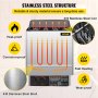 VEVOR 8KW Saunavarmer Komfur 380V-415V Våd&Tør Elektrisk Saunavarmer med Indbygget Kontrolenhed Saunavarmer i rustfrit stål