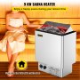 Vevor 9kw aquecedor de sauna fogão 380v-415v aquecedor de sauna elétrica molhada e seca com unidade de controle embutida aquecedor de sauna de aço inoxidável