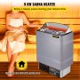 VEVOR Calentador de sauna 9KW Baño de vapor seco Estufa calentador de sauna 220V-240V con controlador interno Estufa de sauna eléctrica para máx.459 pies cúbicos Hogar Hotel Sauna Sala Spa Ducha Baño Sauna