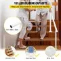 VEVOR Stair Railing Kit, 5 FT Handrails for Outdoor 0-5 Steps, Adjustable Angle White Aluminum Stair Handrail, Indoor & Outdoor Stairs for the Elderly
