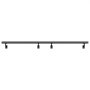 VEVOR indoor stair handrail in matte black finish with wall-mounted brackets.
