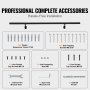 VEVOR Handrail Stair Railing, 4 ft, Wall Mount Handrails for Indoor Stairs, Thickened Aluminum Alloy Hand Rail with Installation Kit, 440 LBS Load Capacity Stairway Railing for Outdoor Stairs