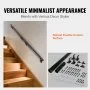 VEVOR Handrail Stair Railing, 7 ft, Wall Mount Handrails for Indoor Stairs, Thickened Aluminum Alloy Hand Rail with Installation Kit, 440 LBS Load Capacity Stairway Railing for Outdoor Stairs