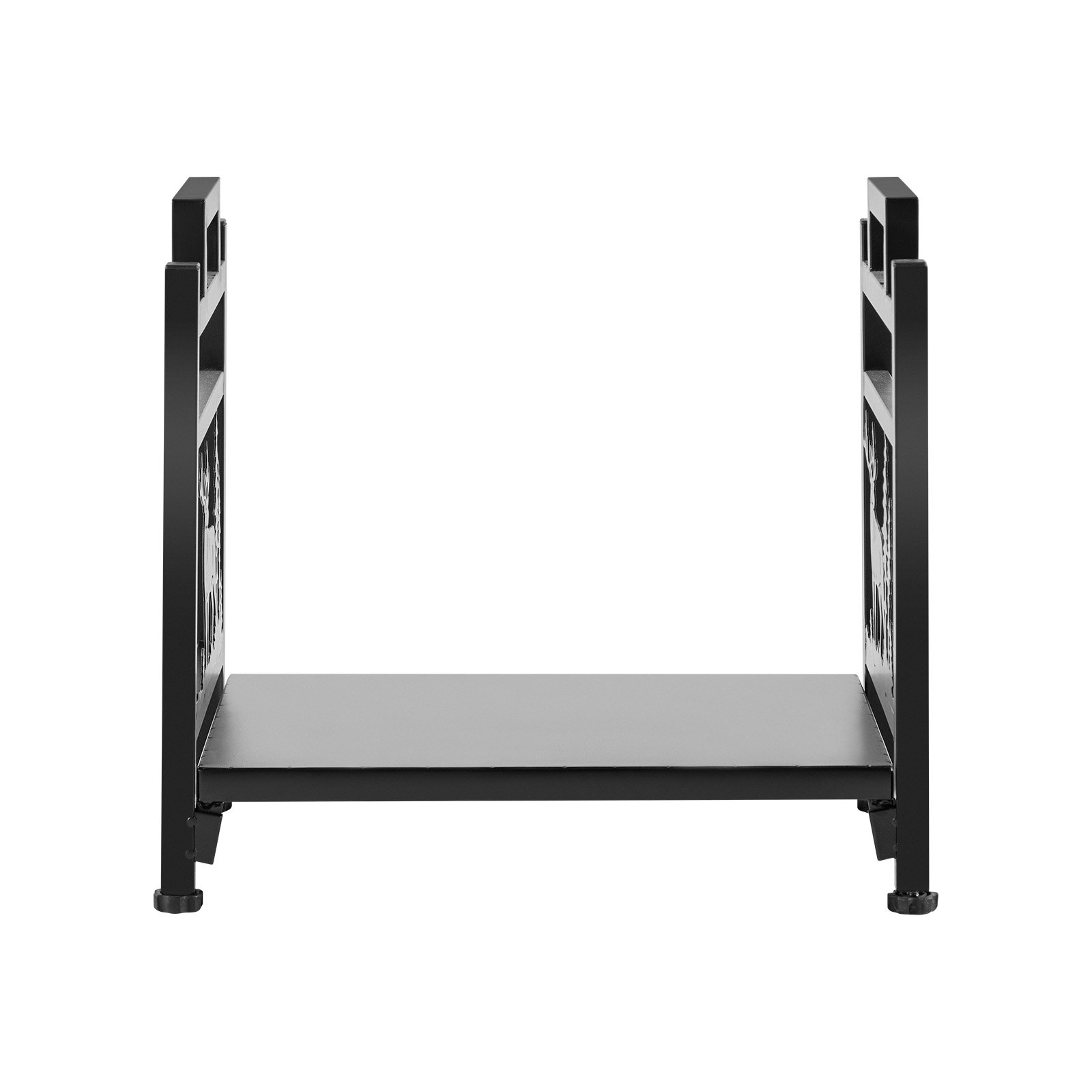 VEVOR Indoor Firewood Rack, 45cm Curved Log Holder with Canvas Carrier, 18kg Weight Capacity Wood Storage Stand, Powder-Coated Steel Firewood Holder, Heavy Duty Wood Pile Stacker Rack for Fireplace