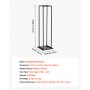 VEVOR Indoor Firewood Rack, 1 ft x 1 ft x 43.3 in Log Stacker Holder, Holds up to 100 lbs, Tall Wood Storage Stand, Powder-Coated Steel Firewood Holder, Heavy Duty Wood Pile Rack for Fireplace