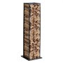 VEVOR Indoor Firewood Rack, 1 ft x 1 ft x 43.3 in Log Stacker Holder, Holds up to 100 lbs, Tall Wood Storage Stand, Powder-Coated Steel Firewood Holder, Heavy Duty Wood Pile Rack for Fireplace