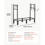 VEVOR Firewood Rack 32.68 Inch Heavy Duty Indoor Fire Wood Storage Holder, for Fireplace Patio Deck, 550 lbs Load Capacity, Stacker Stand with Log Carrier Bag, Metal Wood Pile Organizer Tool, Black