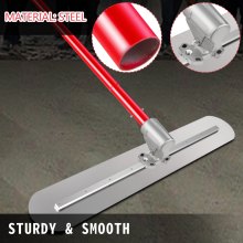 VEVOR Bull Float Manganese Steel Concrete Float 1200x200mm Concrete Float Tool Cement Tool Bull Concrete Kit Bull Pool Float Bull Float Handle Bull Float Bracket Concrete Tool Finishing Bull Float