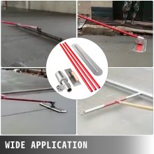 VEVOR Bull Float Manganese Steel Concrete Float 1200x200mm Concrete Float Tool Cement Tool Bull Concrete Kit Bull Pool Float Bull Float Handle Bull Float Bracket Concrete Tool Finishing Bull Float