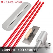 VEVOR Bull Float Manganese Steel Concrete Float 900x200mm, Concrete Float Tool Cement Tool Bull Concrete Kit Bull Pool Float Bull Float Handle Bull Float Bracket Concrete Tool Finishing Bull Float