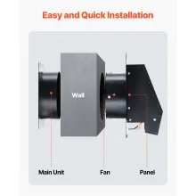 6 Inch Through The Wall Ventilation Fan 205 CFM Exhaust Fan AC Motor
