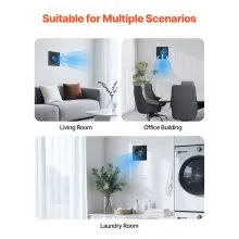 6 Inch Through The Wall Ventilation Fan 205 CFM Exhaust Fan AC Motor