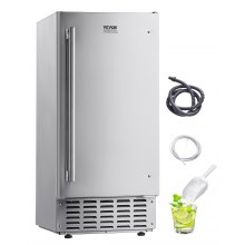 VEVOR Undercounter Ice Maker 66 Lbs/Day Built-in Ice Machine w/ Reversible Door