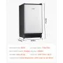 Máquina de hielo empotrable bajo encimera VEVOR, 11,3 kg/día, con puerta reversible de acero inoxidable, máquina de hielo independiente para cocinas comerciales y domésticas, no requiere desagüe.