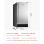 Undercounter Built-in Ice Maker Machine 50 Lbs/Day w/ Drain Pump Reversible Door