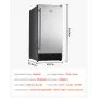 VEVOR Undercounter Built-in Ice Maker, 50 Lbs/Day Under Counter Ice Maker Machine with Drain Pump Reversible Door Stainless Steel, Freestanding Ice Maker for Commercial Home Kitchen