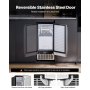 Undercounter Ice Maker 80 Lbs/Day Built-in Ice Maker Machine w/ Reversible Door