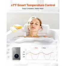 Gas Tankless Water Heater 4.3Gal 100000 BTU Smart Temp Control LED