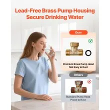 VEVOR Digital Smart Instant Hot Water Recirculating Pump Kit, with Built-in Thermostat, Timer, Digital Screen, Under Sink Recirculation Circulation Circulator Pump System, for House Water Heaters