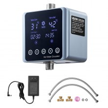 VEVOR Digital Smart Instant Hot Water Recirculating Pump Kit, with Built-in Thermostat, Timer, Digital Screen, Under Sink Recirculation Circulation Circulator Pump System, for House Water Heaters