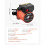 VEVOR Hot Water Recirculating Pump, 38 LPM, Instant Circulation Circulator Pump System, 3-Speed Control, 100W, AC 220-240V, G3/4 in to G1/2 in Adapter, Cast Iron Head, for Water Heater System