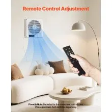 7.5 Inch Room to Room Fan 2-in-1 305 CFM Through Wall Fan Remote Control