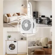 7.5 Inch Room to Room Fan Through Wall Fan AC Bi-directional Wind 180 CFM