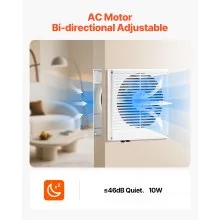 7.5 Inch Room to Room Fan Through Wall Fan AC Bi-directional Wind 180 CFM