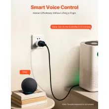 Enchufe inteligente VEVOR con WiFi, compatible con Alexa y Google Home (paquete de 4), color blanco