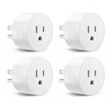 Enchufe inteligente VEVOR con WiFi, compatible con Alexa y Google Home (paquete de 4), color blanco