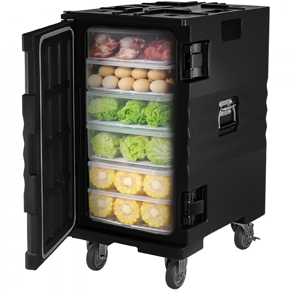 Portador de bandejas de alimentos aislado VEVOR, caja caliente de 109  cuartos de galón para catering, portador de caja de alimentos LLDPE con  hebillas