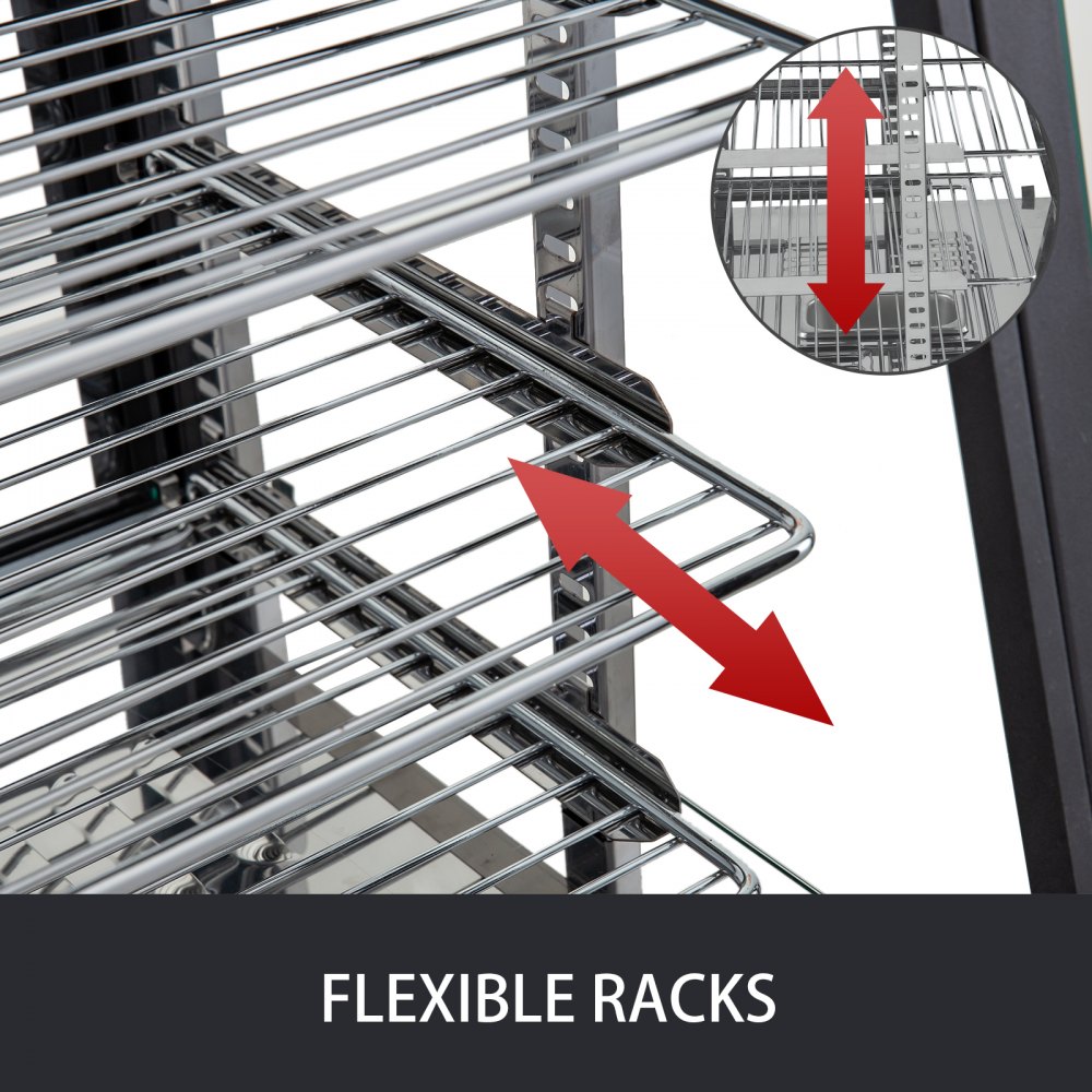 VEVOR Commercial Food Warmer pizza warmer display showcase 380x480x640mm