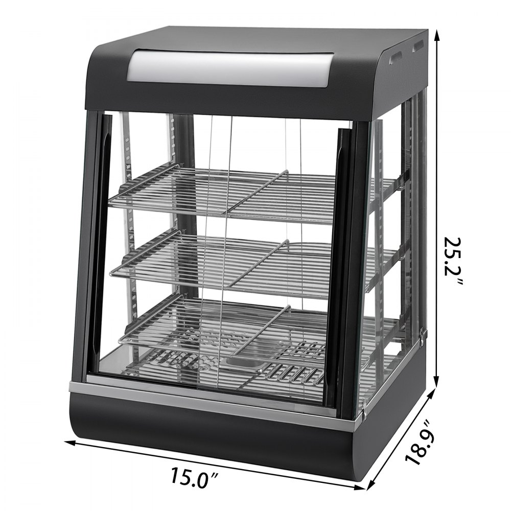 VEVOR Commercial Food Warmer pizza warmer display showcase 380x480x640mm