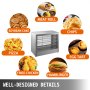 Commercial Food Warmer Pizza Warmer 25-Inch Pastry Warmer with Sliding Doors