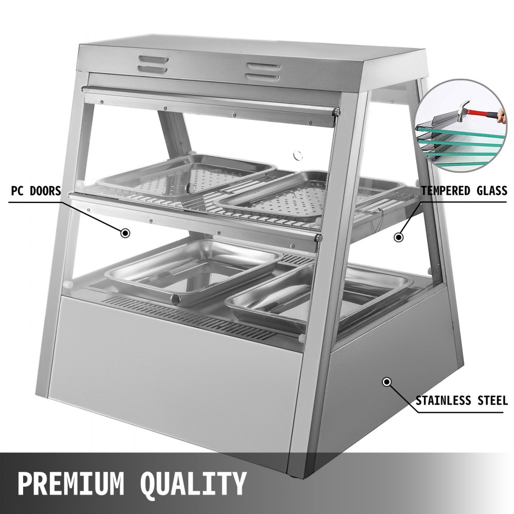 VEVOR Commercial Food Warmer Patty Warmer Display Warmer