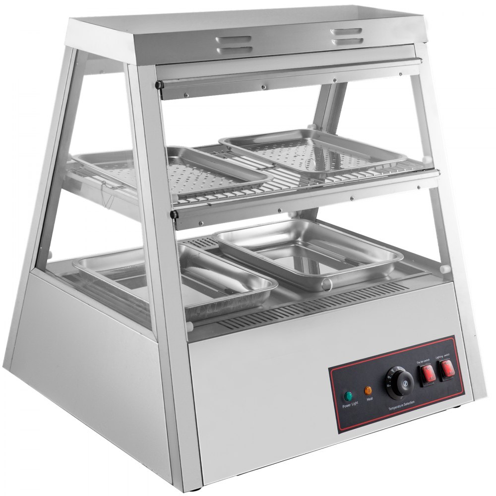 VEVOR Commercial Food Warmer Pizza Display Showcase 690x630x740mm Cabinet