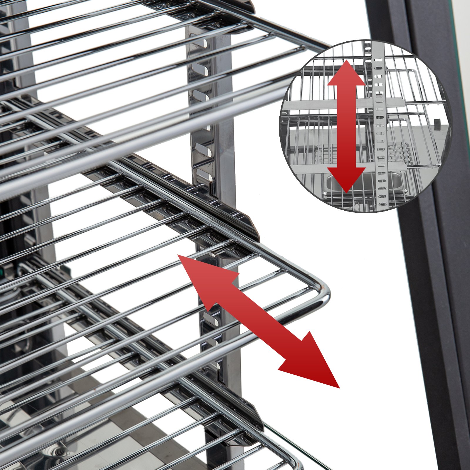 VEVOR Commercial Food Warmer Bain Marie Pizza Pie Cabinet Display Showcase 1800W