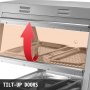Commercial Food Warmer Pizza Warmer 1100mm Pastry Warmer with Tilt-Up Doors