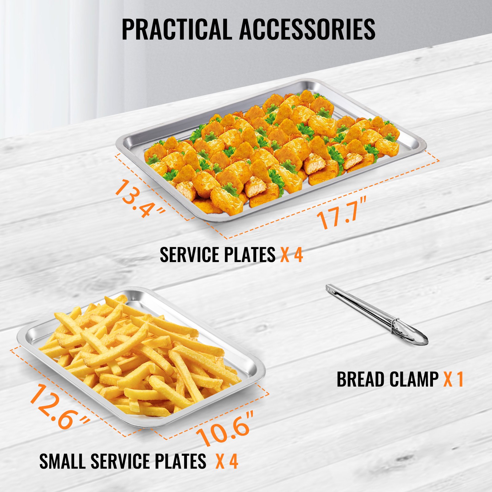 VEVOR Commercial Food Warmer Display Bain Marie 2-Layer Showcase Cabinet 1800W