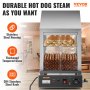 VEVOR Hot Dog Machine, 36 L, 2-Tier Hot Dog Steamer for 200 Hotdogs & 42 Buns, 1200W Electric Bun Warmer Cooker with Rotary Knob Temp Display 7.5 L Water Tank, Stainless Frame and Tempered Glass Doors