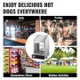 VEVOR 1200W Commercial Hot Dog Steamer 2 Tier Electric Bun Warmer w/ Slide Doors