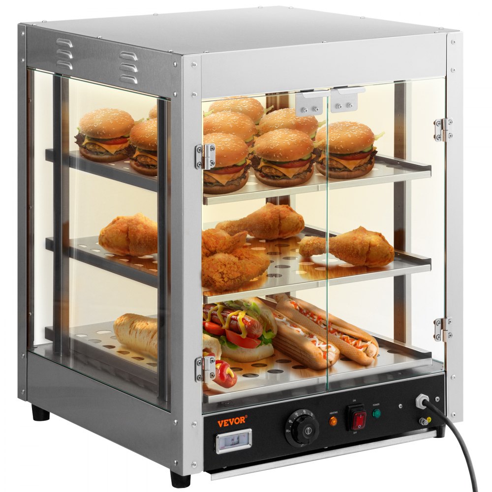 Electric Bread & Pizza Food Warmer Storage Display Cabinet Unit For  Restaurant & Kitchen