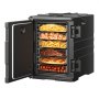 VEVOR Insulated Food Pan Carrier, 82 Qt Hot Box for Catering, LLDPE Food Box Carrier with Double Buckles, Front Loading Food Warmer with Handles, Stackable End Loader for Restaurant, Canteen, etc. Bla