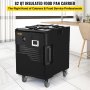 VEVOR Insulated Food Pan Carrier, 82 Qt Hot Box for Catering, LLDPE Food Box Carrier w/ One-Piece Buckle, Front Loading Food Warmer w/ Handles, End Loader w/ Wheels for Restaurant, Canteen, etc. Black